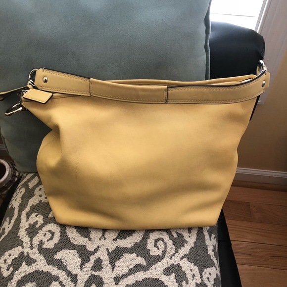 pale yellow handbag